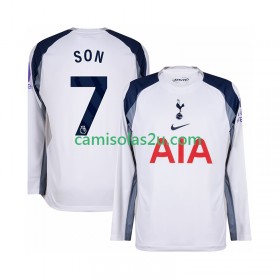 Camisolas de futebol Tottenham Hotspur Son Heung-Min 7 Equipamento Principal 2025/26 Manga Comprida